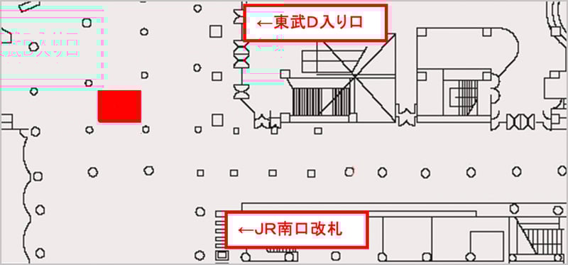 2025/04~池袋南改札外イベントスペース位置 | 広告代理店　広文社