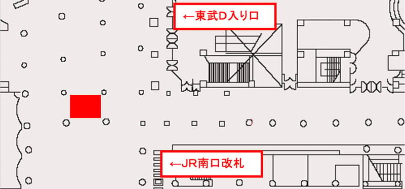 池袋南改札外イベントスペース位置 | 広告代理店　広文社